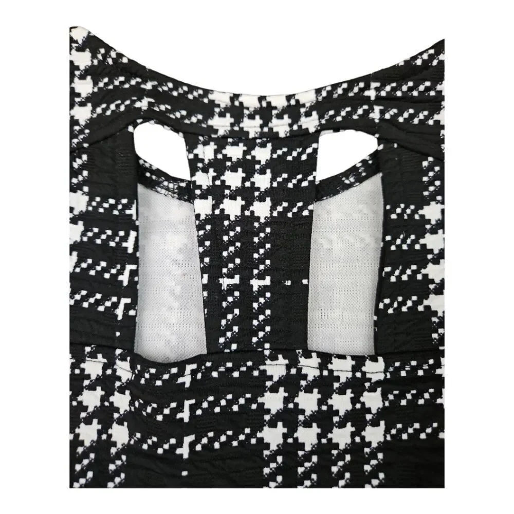 Black and White Plaid Dress Christmas Dress Special Occasion 5/6